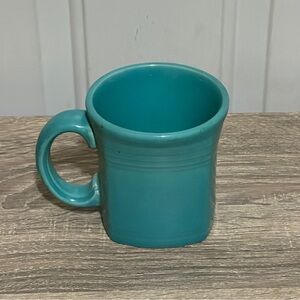 Fiesta Ware Square Bottom Round Top Mug Turquoise HLC USA D Handle